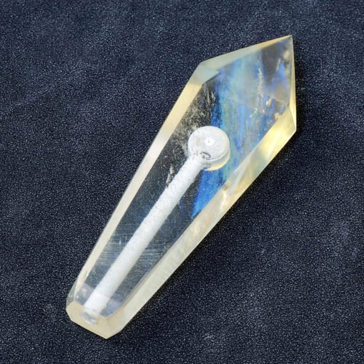 5 Clear goldstone crystal pipe wholesale 101002004