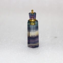 5pcs Nature Fluorite Crystal Hexagonal Perfume Bottle Pendant Wholesale 118010000