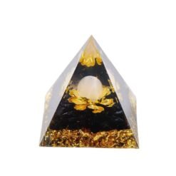 5pcs White Agate Ball Crystal Pyramid With Obsidian Base Wholesale 103006001