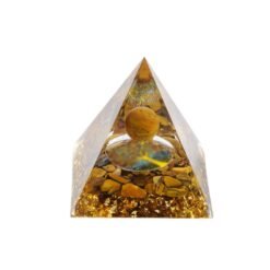 5pcs Yellow Tigers Eye Crystal Pyramid With Tigers Eye Base Wholesale 103002001