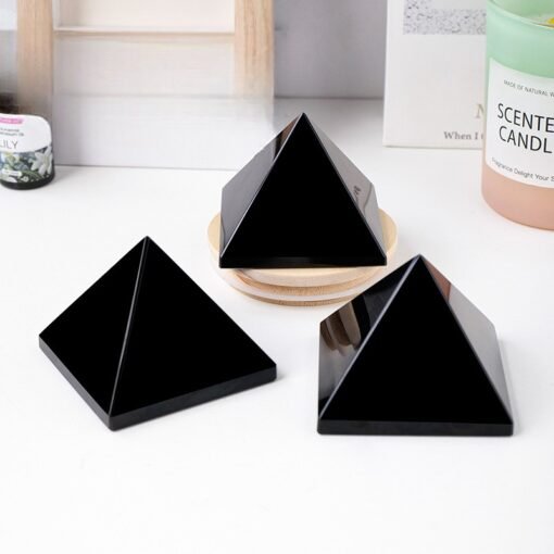 6 Sizes of Obsidian Crystal Pyramids Wholesale 3