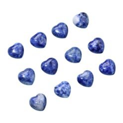 10pcs Blue Sodalite Crystal Heart Wholesale 135080005