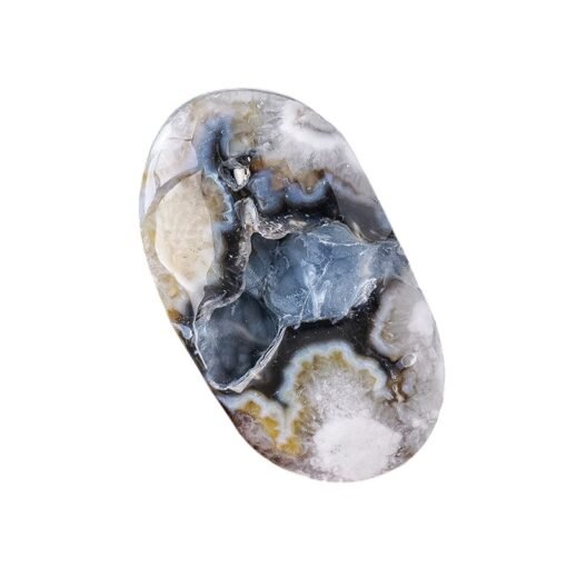 10pcs Gray Argentinian Agate Crystal Geode Palm Stone Wholesale 121012000