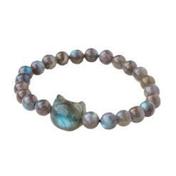 10pcs Labradorite Cat 0.30in(8mm) Crystal Beads Bracelet Wholesale 110045000-1