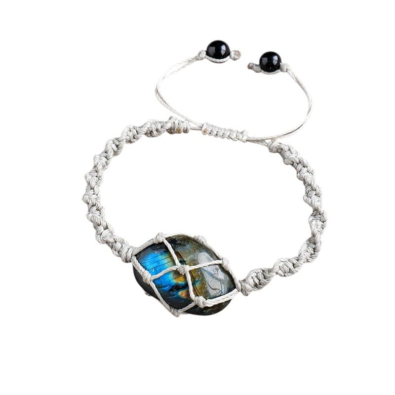 Labradorite Tumbled Stone Bracelet 1.18 in Wholesale