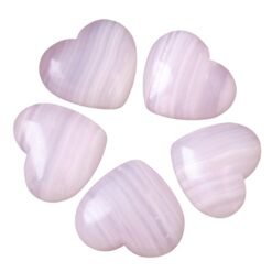 10pcs Pink Calcite Crystal Hearts Wholesale 135076000-1