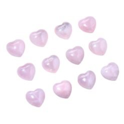10pcs Pink Quartz Crystal Heart Wholesale 135080008