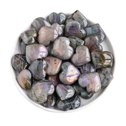 10pcs Purple Labradorite Crystal Hearts Wholesale 135099000