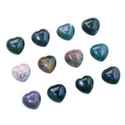 10pcs Random Jasper Crystal Heart Wholesale 135080009