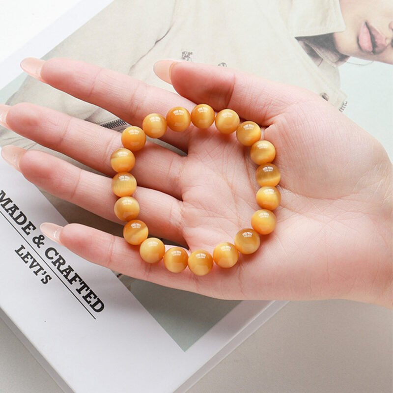 10pcs Tigers Eye Crystal Beads Bracelet Wholesale 110090000-1