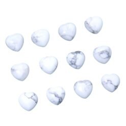 10pcs White Howlite Crystal Heart Wholesale 135080007