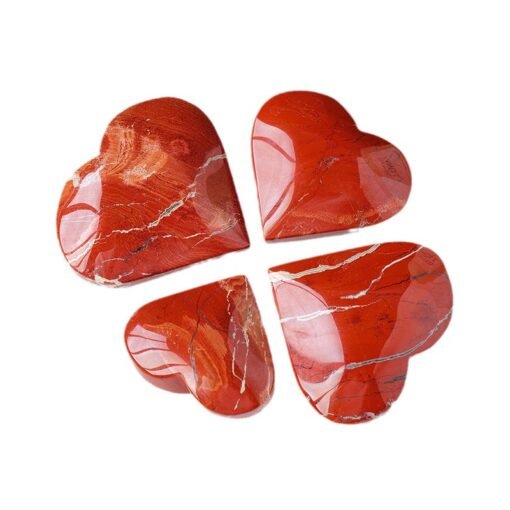 2 Sizes of Red Jasper Crystal Heart Wholesale 135062000