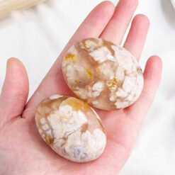 2 Sizes of Sakura Agate Crystal Palm Stone Wholesale 121116000