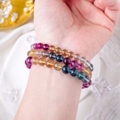 3 Sizes of Fluorite Crystal Beads Bracelet Wholesale 110064000-1