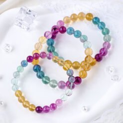 3 Sizes of Fluorite Crystal Beads Bracelet Wholesale 110064000