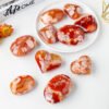 3 Sizes of Red Sakura Agate Crystal Heart Wholesale 135050000-3