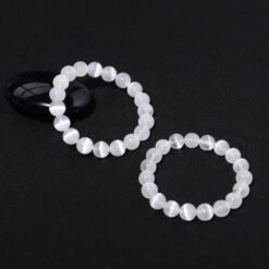 3 Sizes of Selenite Crystal Beads Bracelet Wholesale 110067000