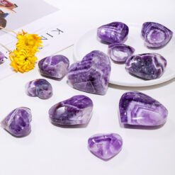 4 Sizes of Dream Amethyst Crystal Heart Wholesale 135028000