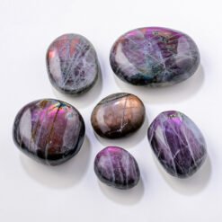 4 Sizes of Purple Labradorite Crystal Palm Stone Wholesale 121019000-1