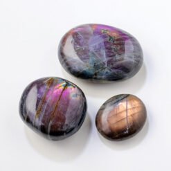 4 Sizes of Purple Labradorite Crystal Palm Stone Wholesale 121019000