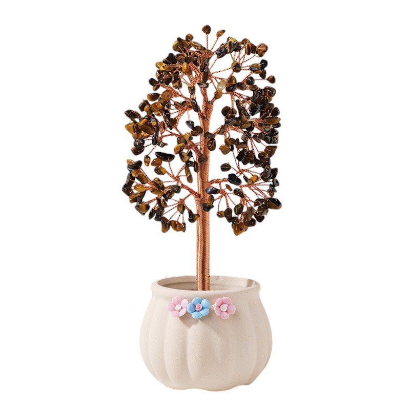 Tiger’s Eye Chip Tree 7.90 in Wholesale