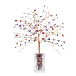 5pcs Colorful Chips Crystal Tree with Glass Base Wholesale 130063000