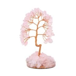 5pcs Pink Rose Quartz Crystal Tree Wholesale 130009001