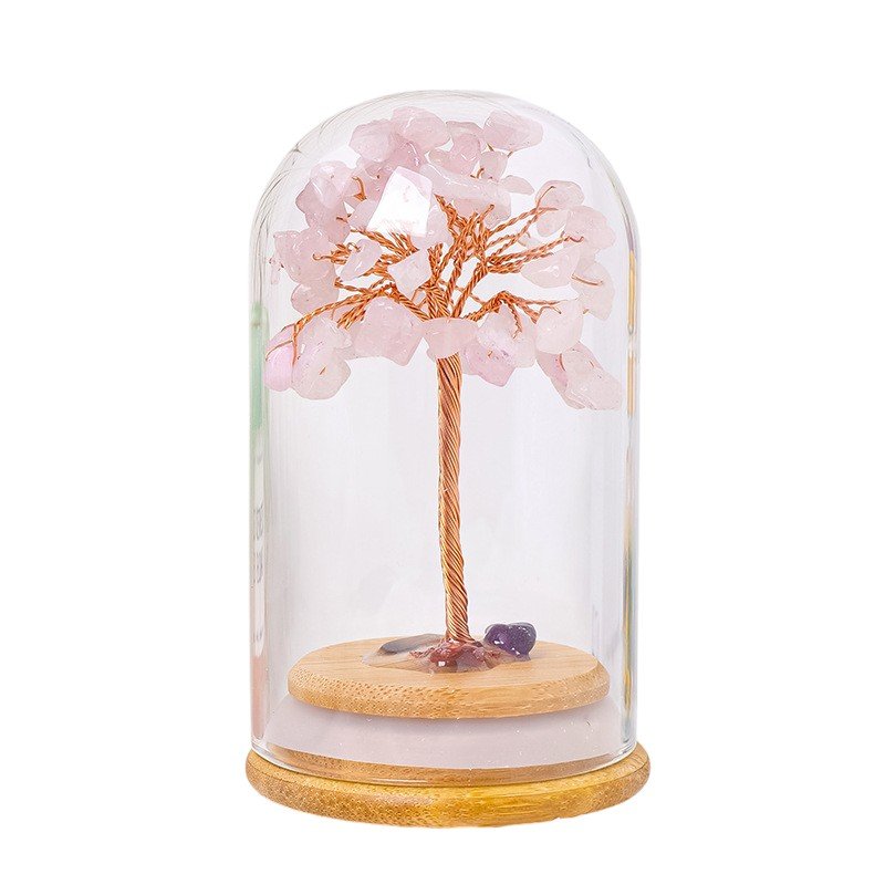 Rose Quartz Chip Tree 3.90 in Bulk