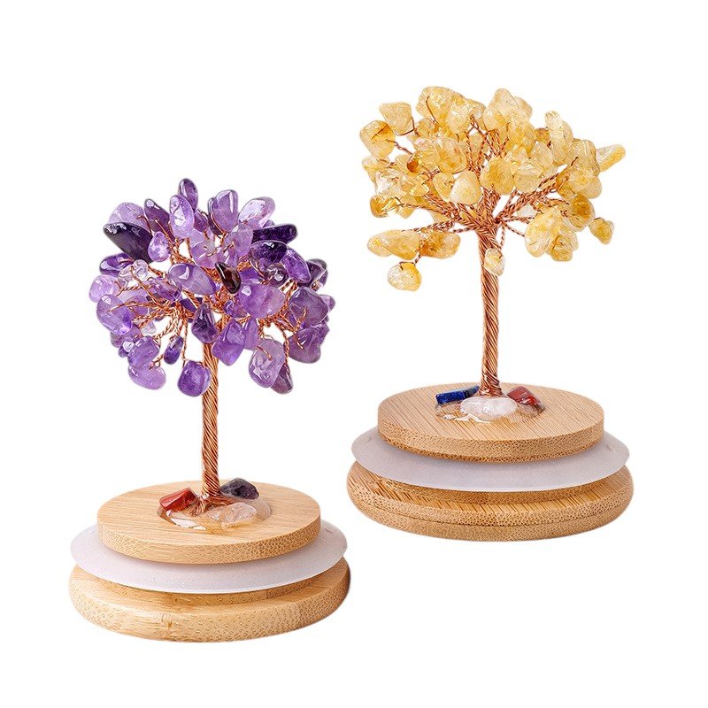 Citrine Chip Tree 3.90 in Bulk
