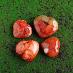 6 Sizes of Red Agate Crystal Hearts Wholesale 135114000-1