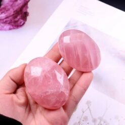 8 Sizes of Rose Quartz Tumbled Stone Wholesale 107064000-1