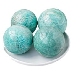 12 Sizes of Green Amazonite Crystal Sphere Balls Wholesale 123118000