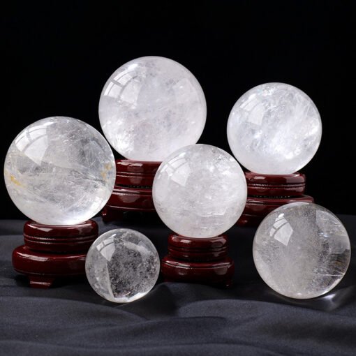 13 Sizes of White Quartz Crystal Sphere Balls Wholesale 123020000-2