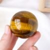 16 Sizes of Yellow Tigers Eye Crystal Sphere Balls Wholesale 123042000