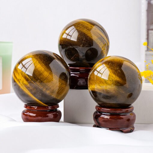 16 Sizes of Yellow Tigers Eye Crystal Sphere Balls Wholesale 123042000-2