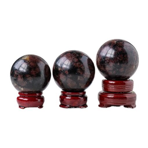 2 Sizes of Black Garnet Crystal Sphere Balls Wholesale 123112000