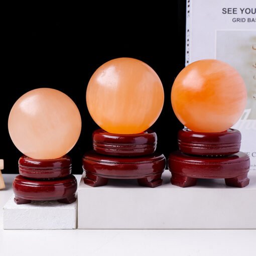 2 Sizes of Orange Selenite Crystal Sphere Ball Wholesale 123117000-2