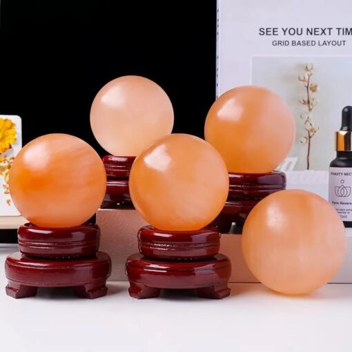 2 Sizes of Orange Selenite Crystal Sphere Ball Wholesale 123117000-3