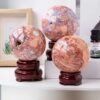 2 Sizes of Pink Agate Crystal Sphere Balls Wholesale 123093000-1