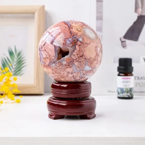 2 Sizes of Pink Agate Crystal Sphere Balls Wholesale 123093000