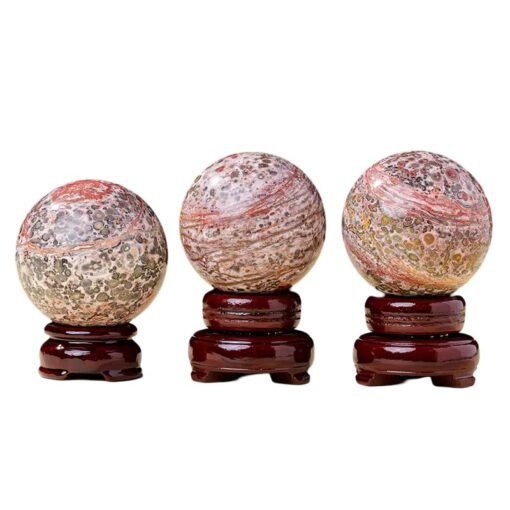 2 Sizes of Red Leopard Agate Crystal Sphere Balls Wholesale 123065000-3