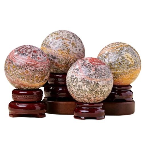 2 Sizes of Red Leopard Agate Crystal Sphere Balls Wholesale 123065000-4