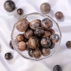 3 Sizes of Black Sunstone Crystal Sphere Balls Wholesale 123133000-1