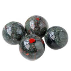 3 Sizes of Green African Bloodstone Crystal Sphere Balls Wholesale 123126000