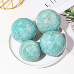 3 Sizes of Green Amazonite Crystal Sphere Balls Wholesale 123053000-1