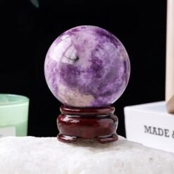 3 Sizes of Purple Lepidolite Crystal Sphere Balls Wholesale 123082000-1