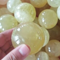 3 Sizes of Yellow Citrine Crystal Sphere Balls Wholesale 123059000-1