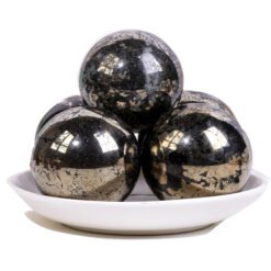 3 Sizes of Yellow Pyrite Crystal Sphere Balls Wholesale 123108000