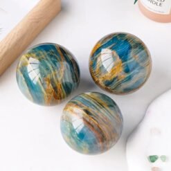 4 Sizes of Blue Azurite Crystal Sphere Balls with Base Wholesale 123090000-1