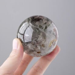 4 Sizes of Green Gray Ghost Quartz Crystal Sphere Balls Wholesale 123054000-1